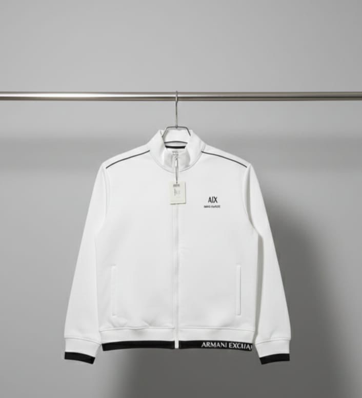Armani Exchange A|X Logo Track Jacket (Beyaz)