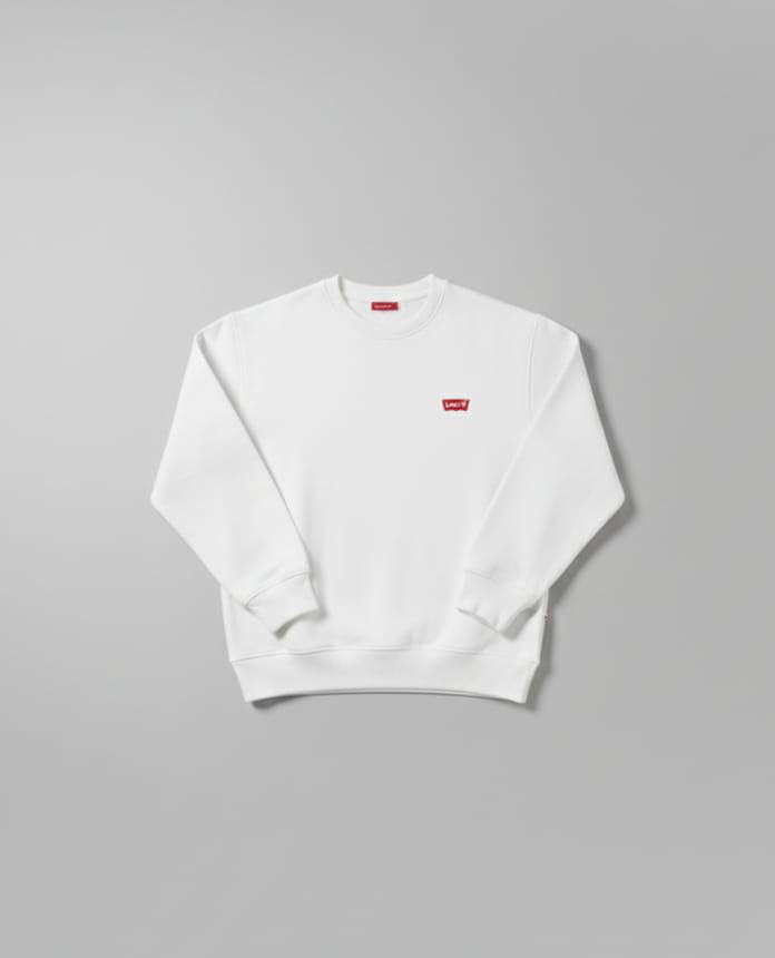 Levi’s Small Batwing Logo Crewneck Sweatshirt (Beyaz)