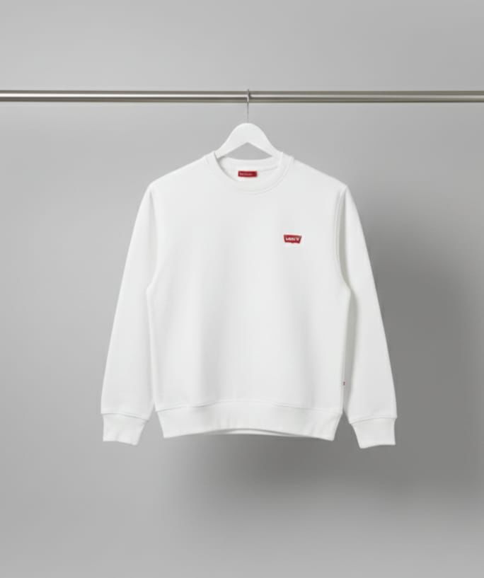 Levi’s Small Batwing Logo Crewneck Sweatshirt (Beyaz)