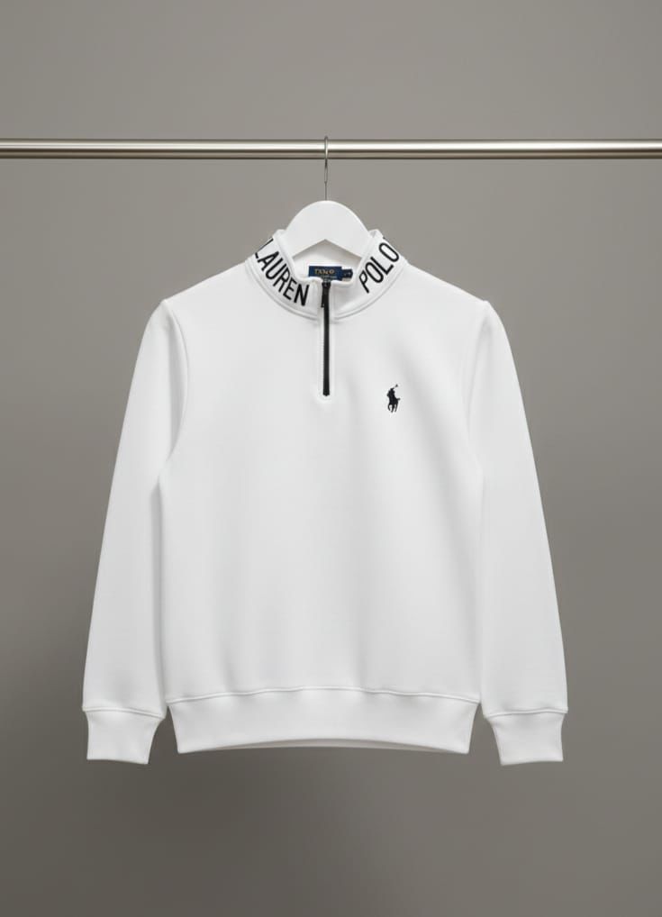 Polo Ralph Lauren – Logo Yaka Detaylı 1/4 Zip Sweatshirt